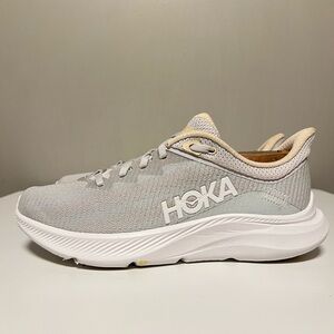 Hoka One One Solimar Womens US 7.5 B White Athletic Running Sneakers Lace-Up